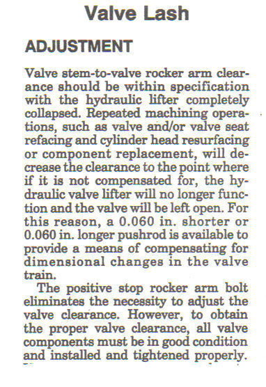 Ford valve adjustment procedure #1
